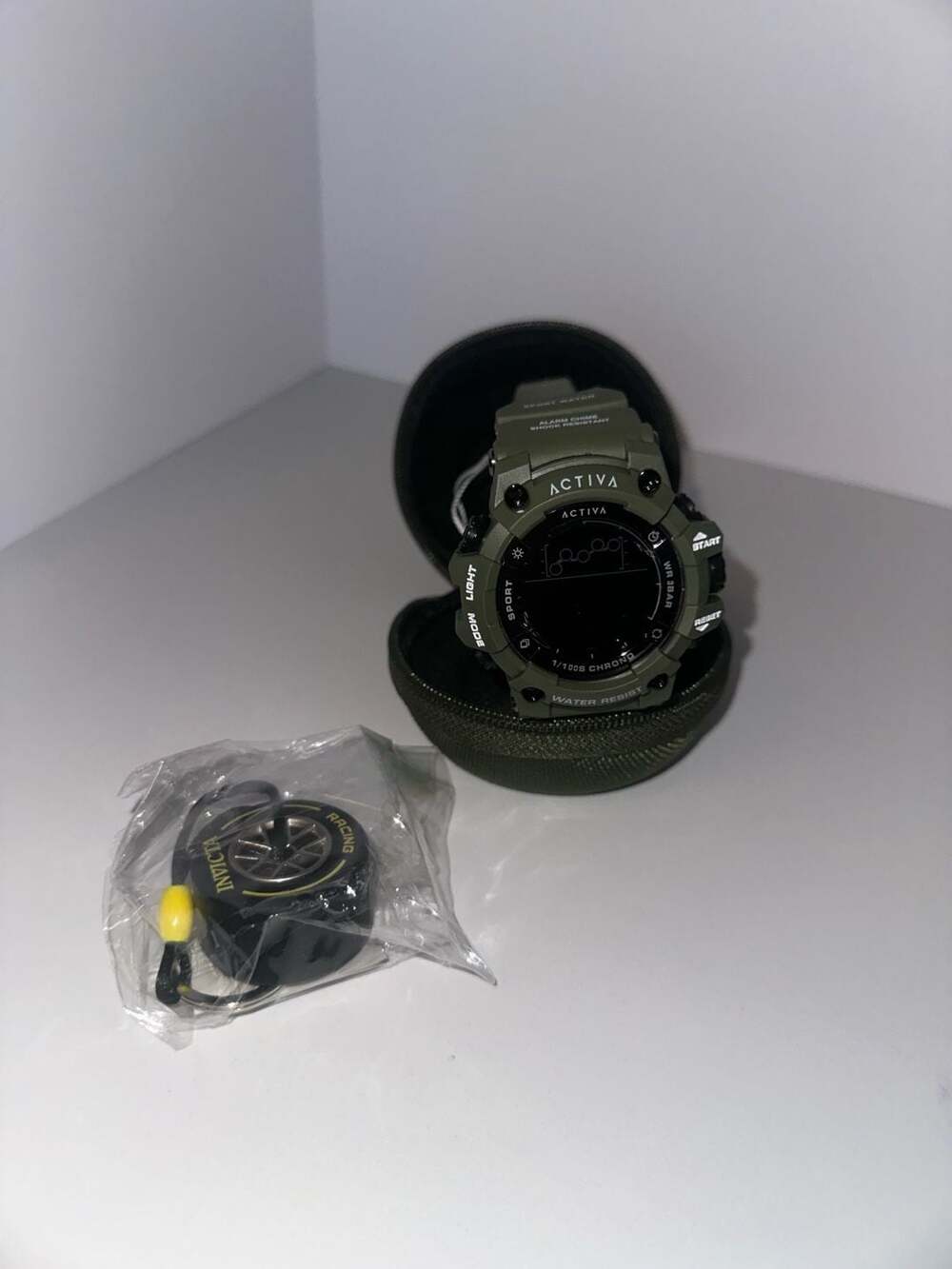 Invicta Activa Digital Chronograph Army Green Men's Sport Watch with Case